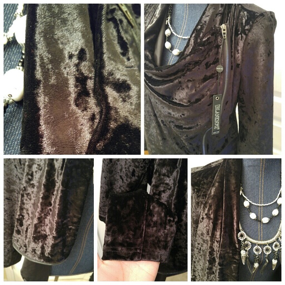 💎NWT BLANKNYC Black Velvet Jacket - Picture 3 of 8